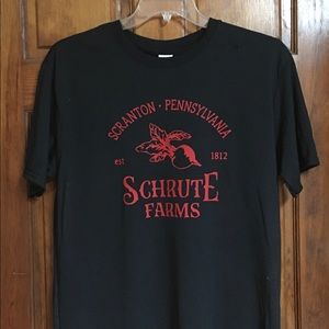 New The Office Dwights Schrute Farms Graphic T-shirt Tee
